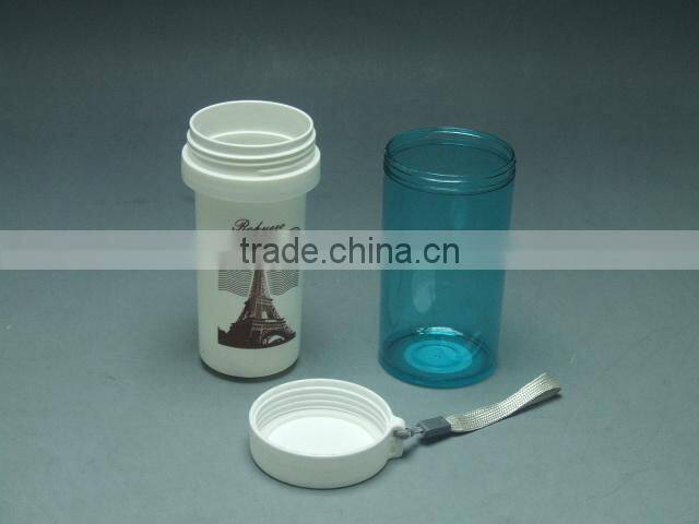 handle water bottle with screw top lid plastic