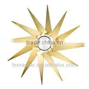 original quality turbine Copper sun wall clock