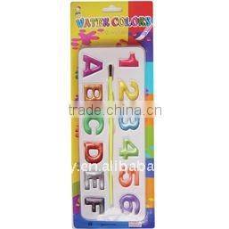 8 COLORS OVAL METALLIC DAMP DRY WITH A PAINTBRUSH WATER COLOR NON-TOXIC