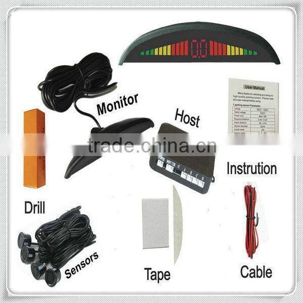 4 sensors car parking sensor system led display parking sensor