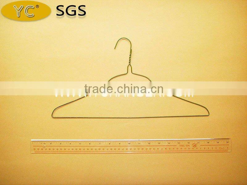 Gold Tone Heavy Coat Wire Hanger for Laundry(GT-SH16C)