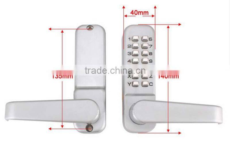 OSPON All-Weather Mechanical Keyless Lever Door Lock stain nickel OS401