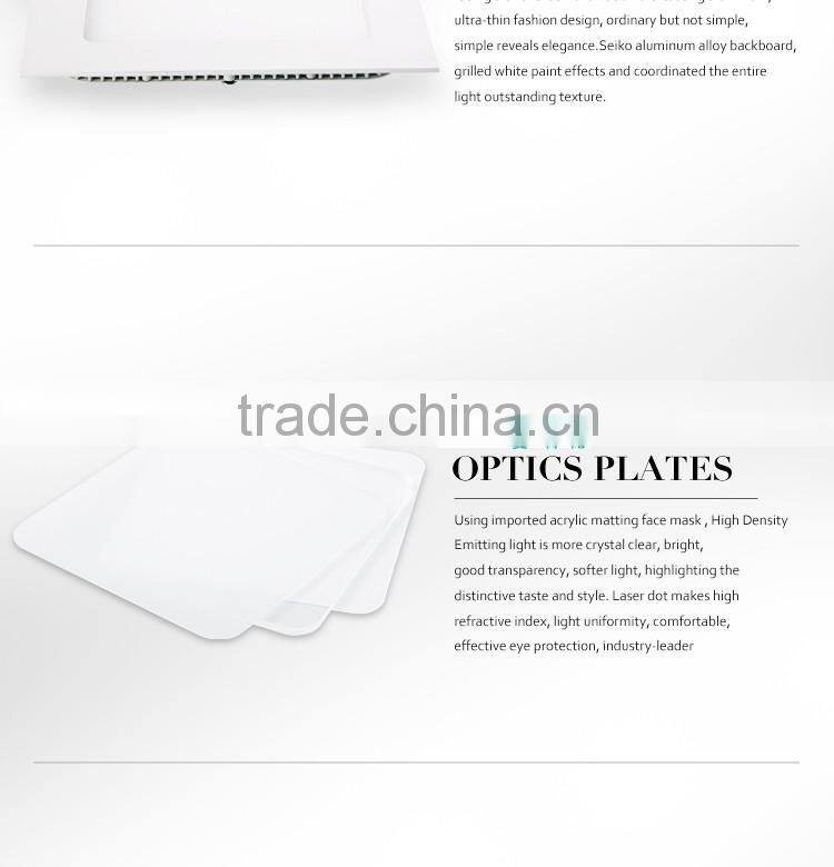 12W square LED Recessed panel light,6000k(Day white), AC85-265V, Factory Price