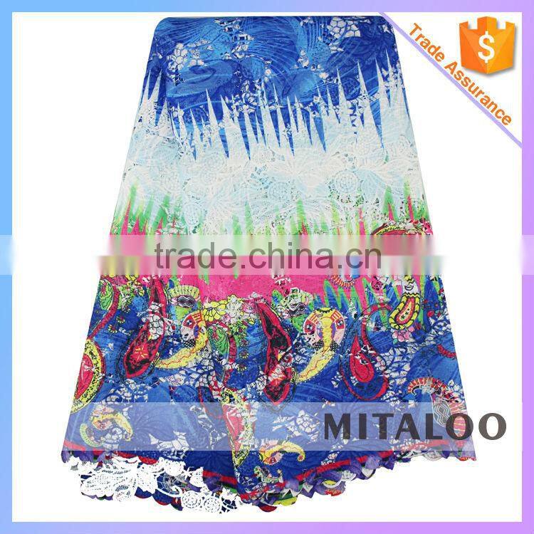 Mitaloo 2015 New Stock Nigerian George Lace With Sequins And Embroidery In Apparel MGP0036