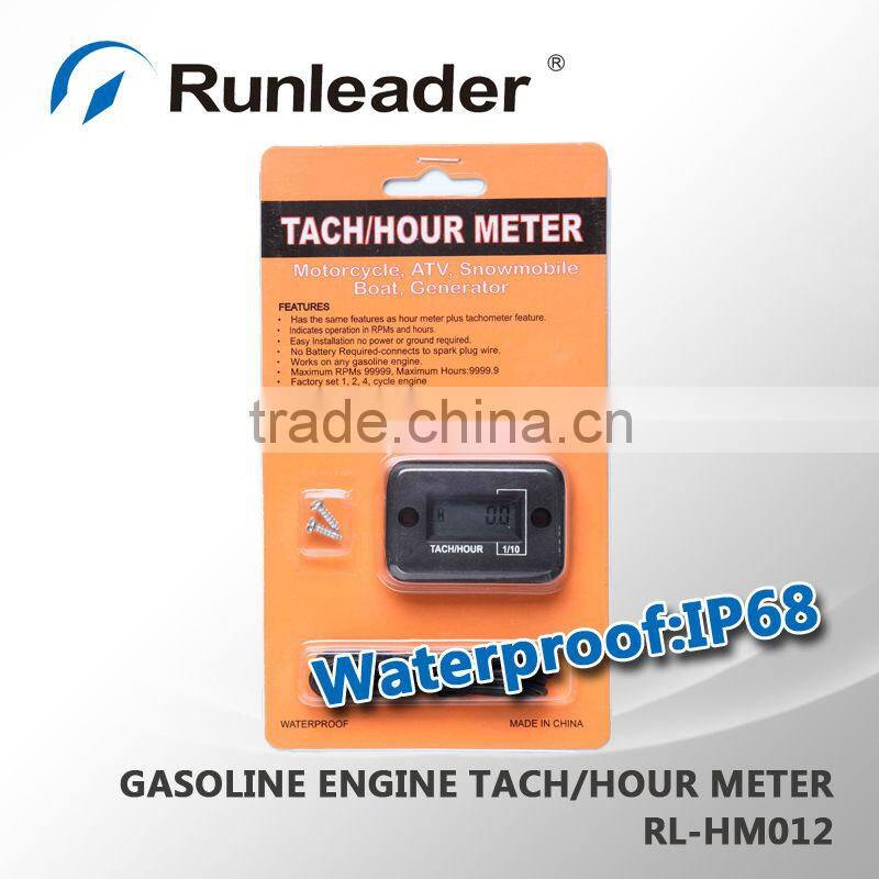 inductive Motorcycle Hour Meter Tachometer for Yamaha,Hongda,Tractor,waterproof