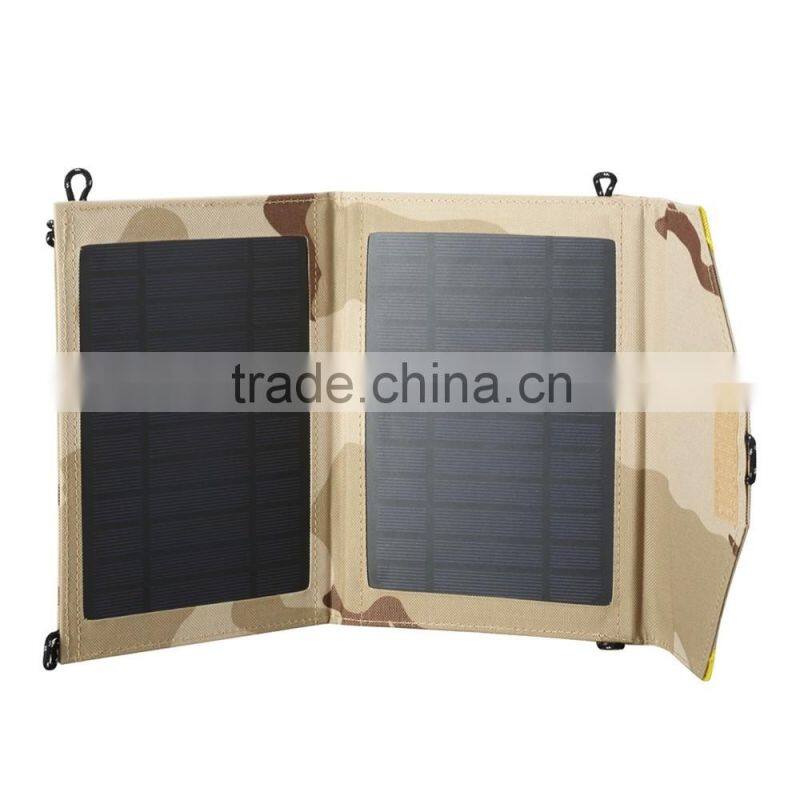2016 Hot Sell Waterproof 7W Fabric Solar Chargers for Charing Mobile Phones