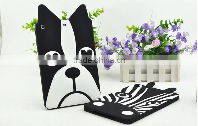 3D animals shape silicone rubber case for Ipad mini2/3/4