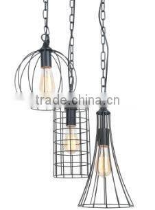 Modern Design Decorative Black Meteor Shower Metal Water Drop Pendant Lights for Kitchen