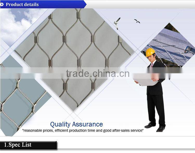 stainless steel cable rope bird netting mesh