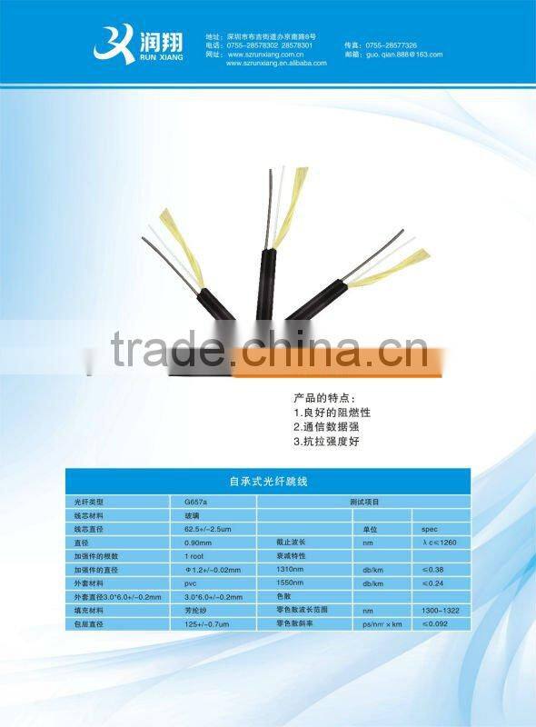 FC 2014 new FTTH 2 core Fiber optic drop Jumper Cable