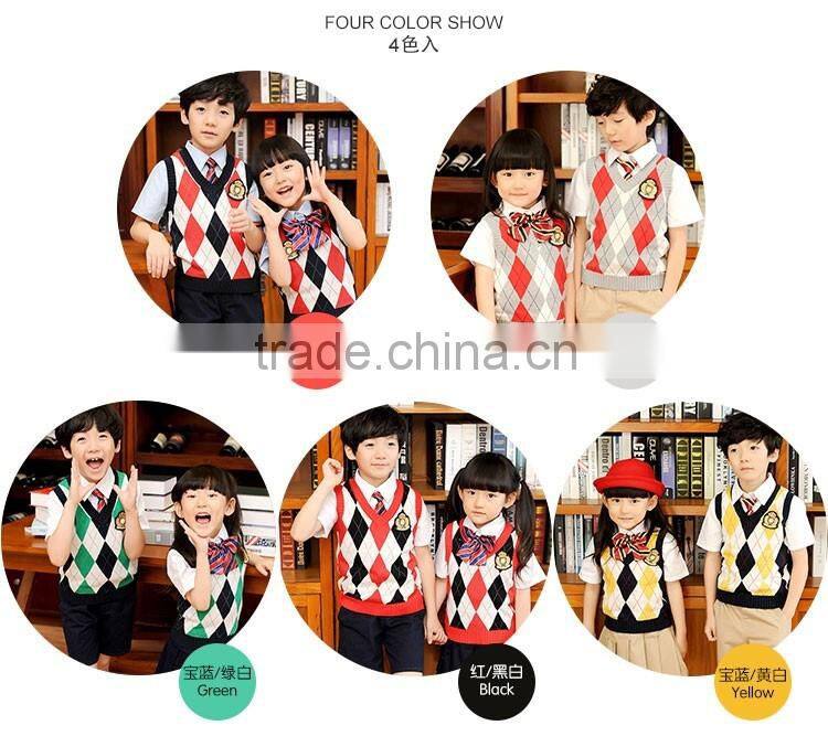 2016 New sweater design kids school uniforms for japanese girls high school uniform wholesale primary school uniform (ulik-012)