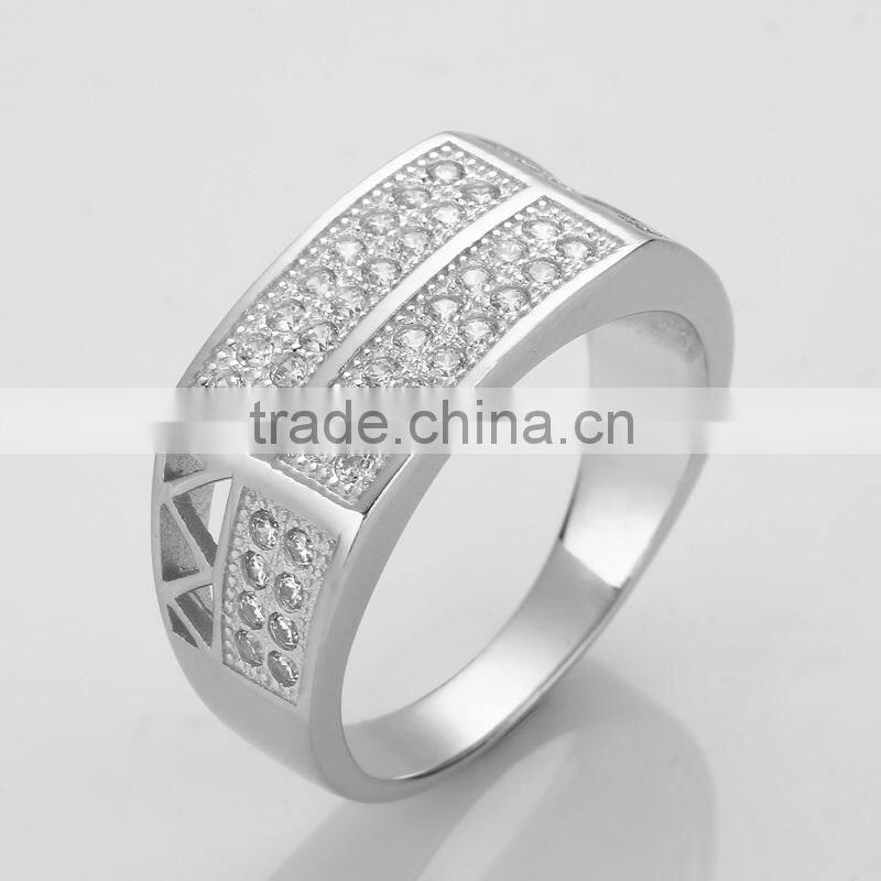 CYW exquisite cubic zirconia engagement rings 925 sterling silver rings for men