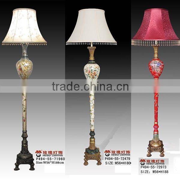 standing lamp with polyresin of lighting fixture