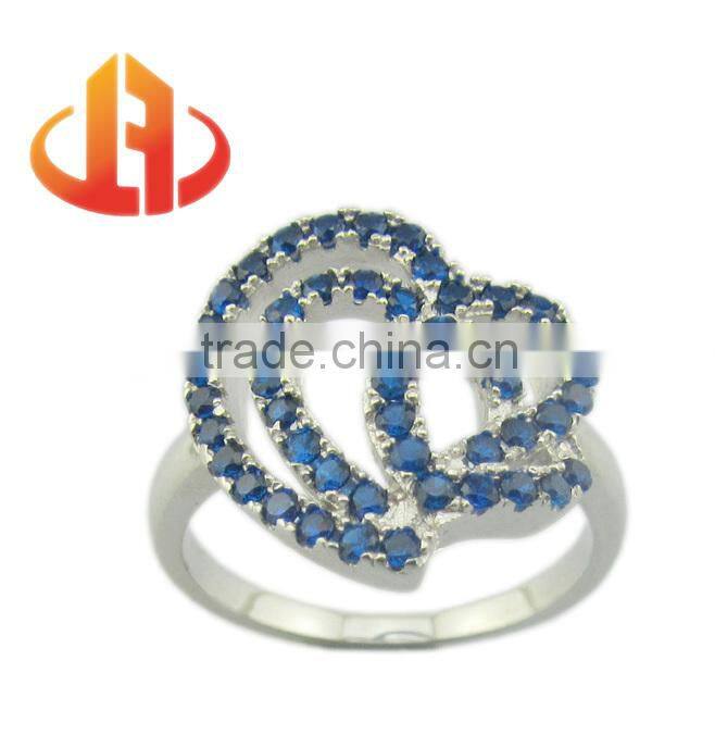2014 New arrival Wax microscope setting heart shape jewelry ring