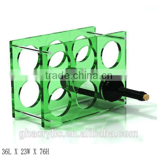 GH-RZ256 High quality Rectangle acrylic wine display rack, Colorful acrylic display rack
