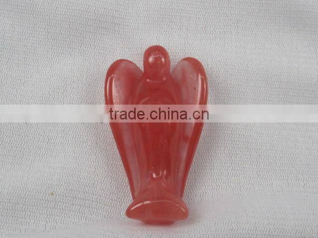 Natural gemstone quartz carved angel heling angel