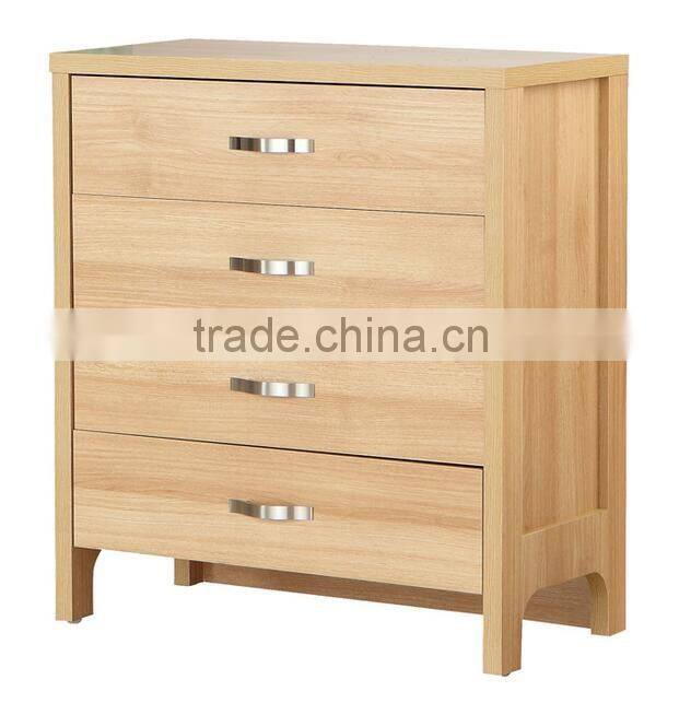 Modern Wood Color Oxford 4 Drawer Chest Cabinet
