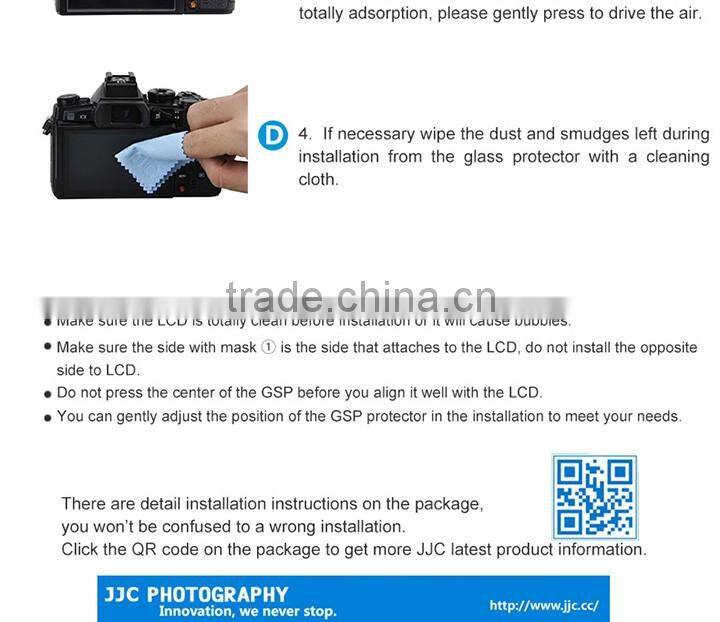 2.5D Round Edge JJC Ultra-thin camera LCD Screen Protector 0.3mm GSP-X70 Glass Screen Protector for Fujifilm