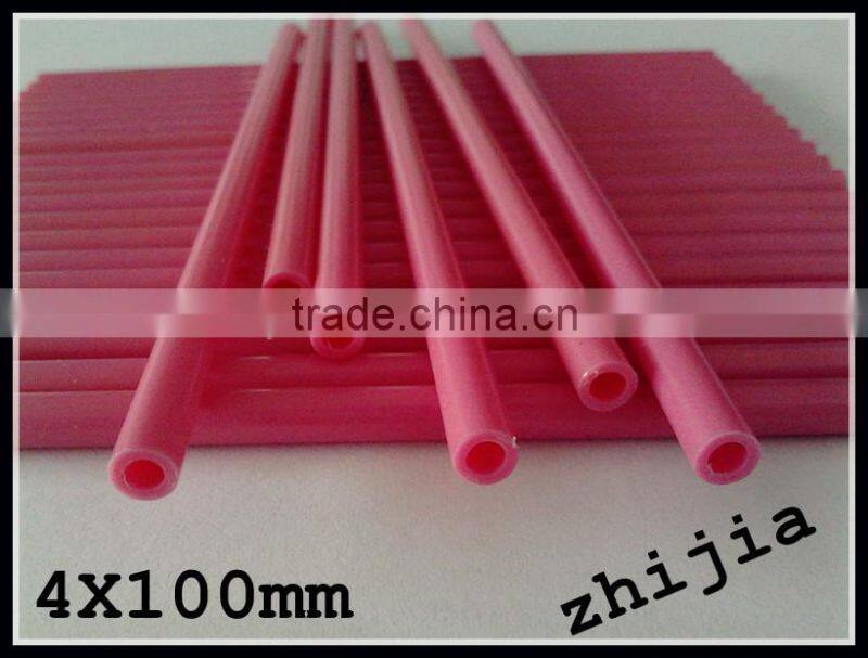 4X100MM Food Grade lollipop sticks colored green for candy