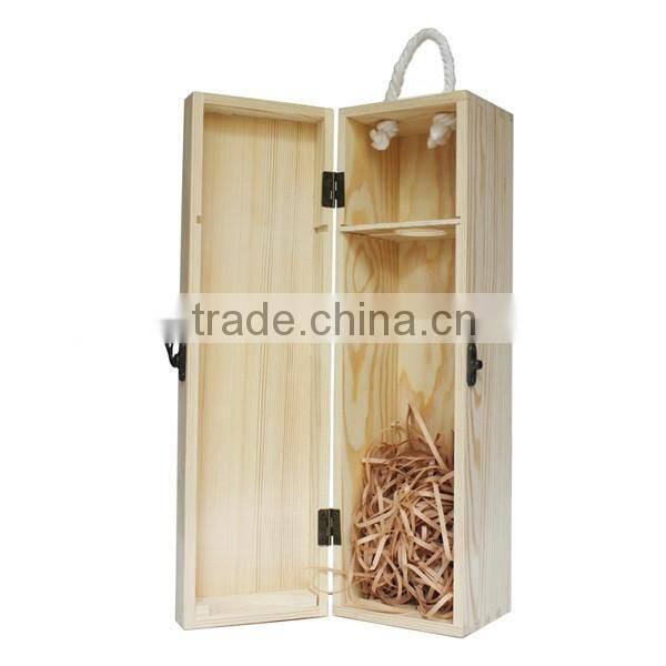 Customized Single Bottle Wine Wooden Box