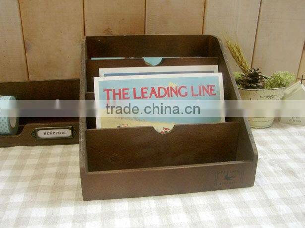 compact wood files and sundries trapezoid box