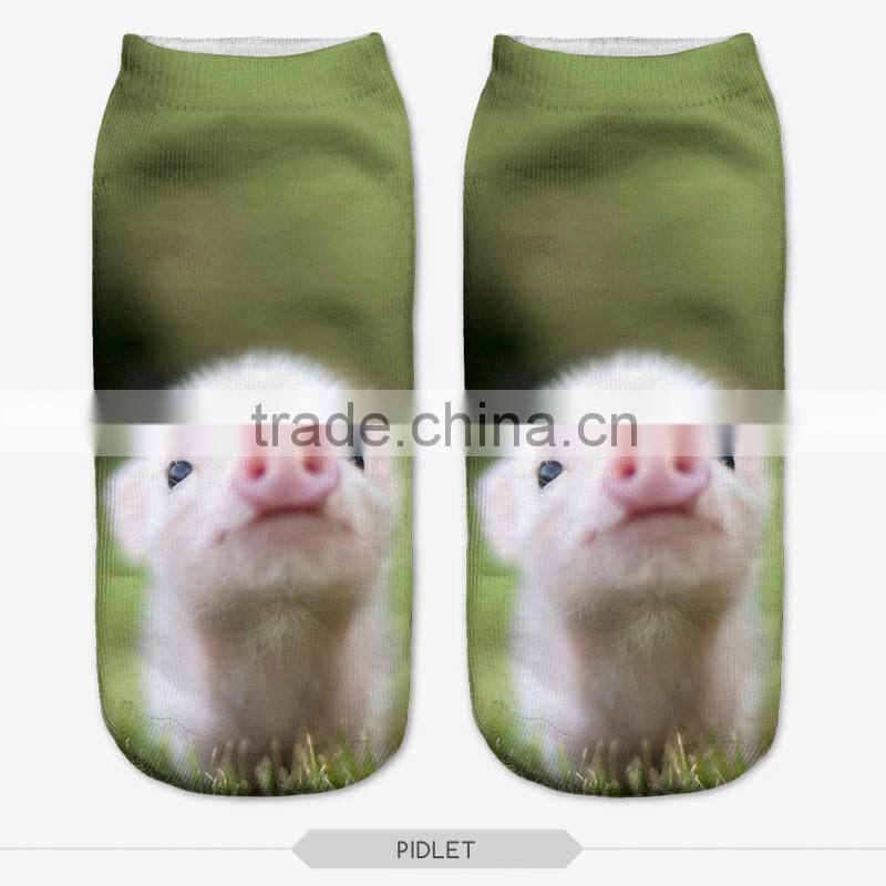 fashion honny dots wear high quality 3d digital full print colorful ankle socks sports unisex custom hot sale stretch spandex