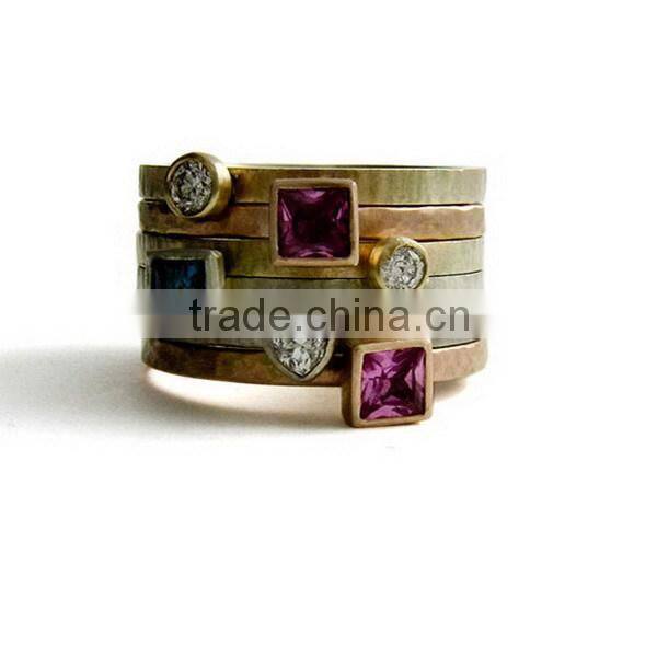 Stacking Initial Rings and Stacking Birthstone Rings. Mothers Rings in a Set Stackable Rings in Silver