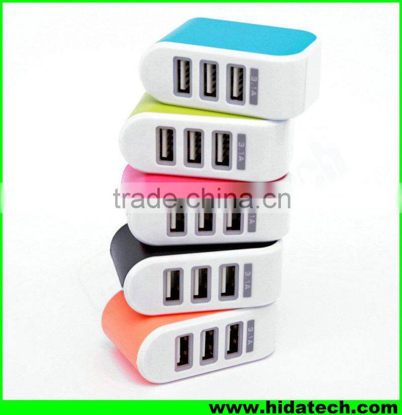 Wholesale usb multi wall charger 3 usb charger for mobile phone tablet pc