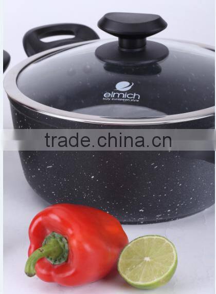 Non-Stick Customized Forging Aluminum Fry Pan Set Risoto Elmich S-04