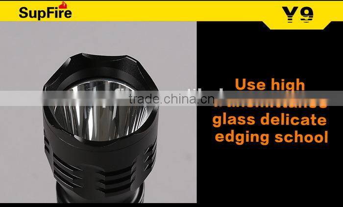 350lumen 3w Y9 CR Q5 long shot shockproof led torch flashlight with CE