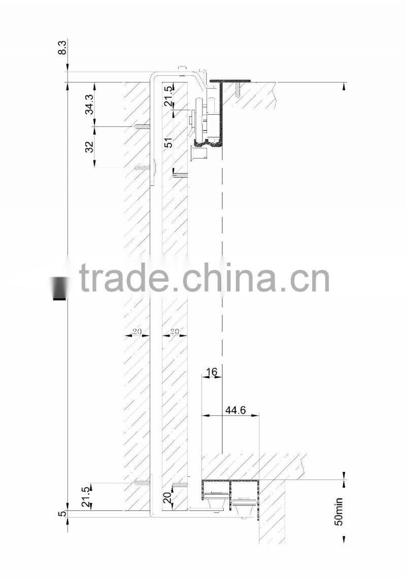 Furniture Wardrobe Sliding Door fittings /sliding door system /sliding door roller 500.303