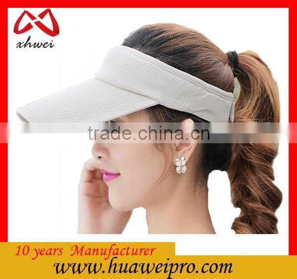 Headwear Factory Wholesale Fashional Visor Cap Custom Sun Visor Hat Woman