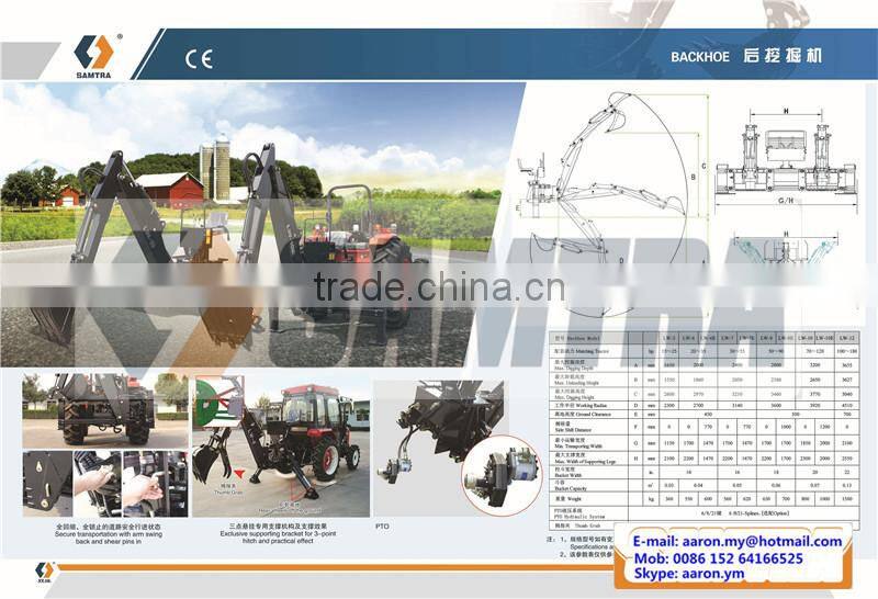 Tractor Backhoe Loader, LW Backhoe Digger with Thumb Grab