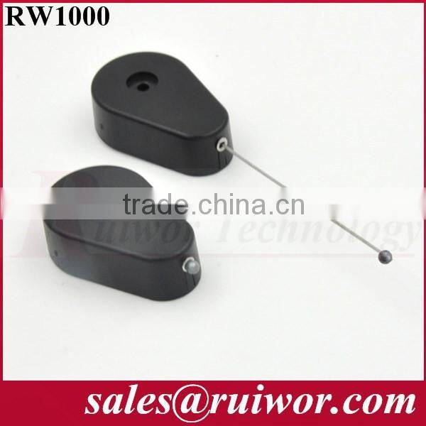 Drop-shaped Retractable anti theft cord for equipment counterbalancing used in exhibition centers