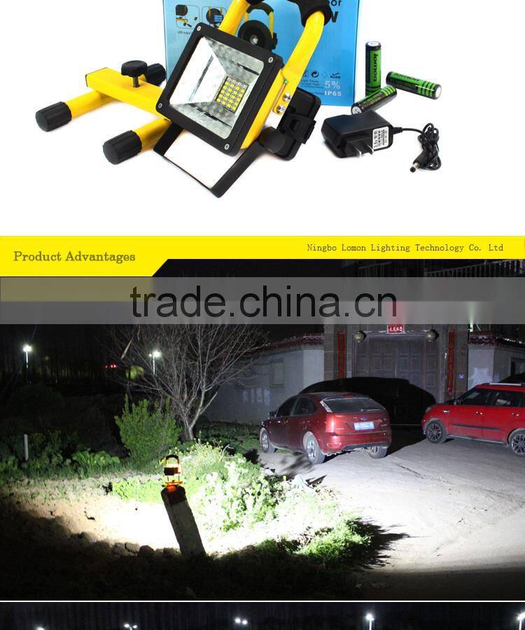 10w Portable Christmas Rechargeable Work Led Light Color Changing Outdoor Led Flood Light