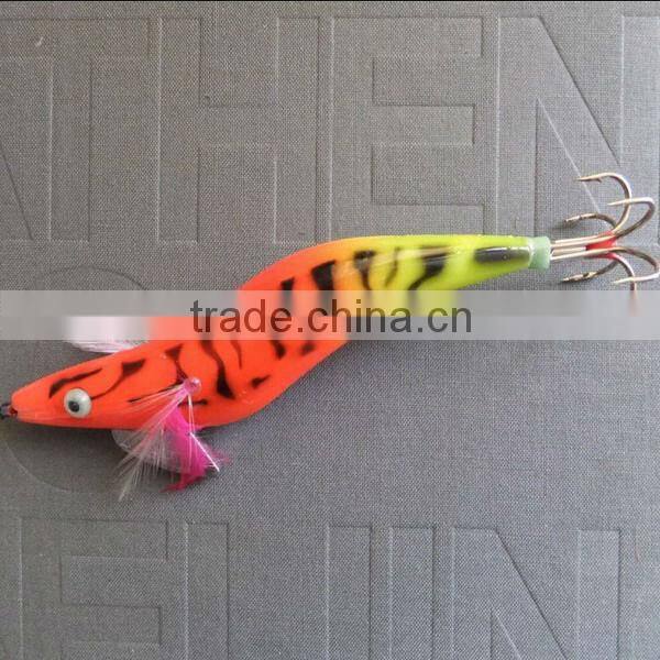 New orange with yellow Paint Squid jig