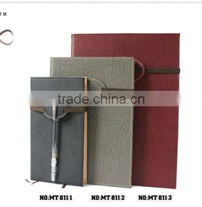2016 elastic bound a5 diary leather cover with pen