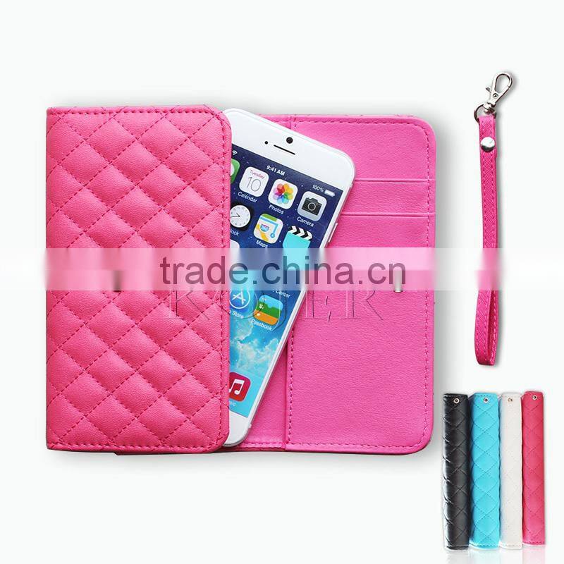 PU Smart phone wallet style leather case for iphone6