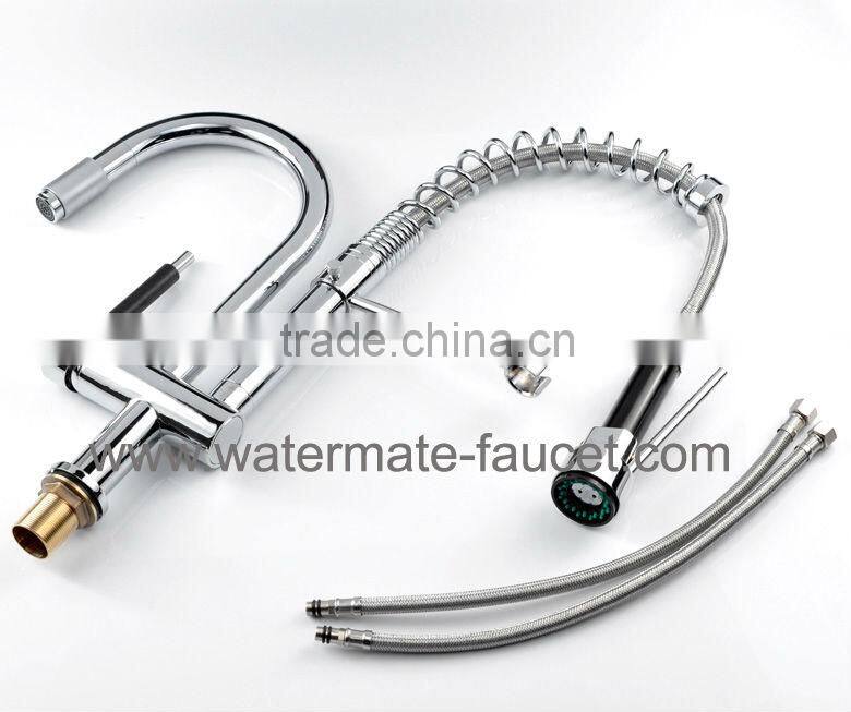 pull out spray kitchen faucet with spring