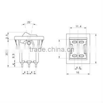 Rocker swtich& rocker and lever handle toggle switch