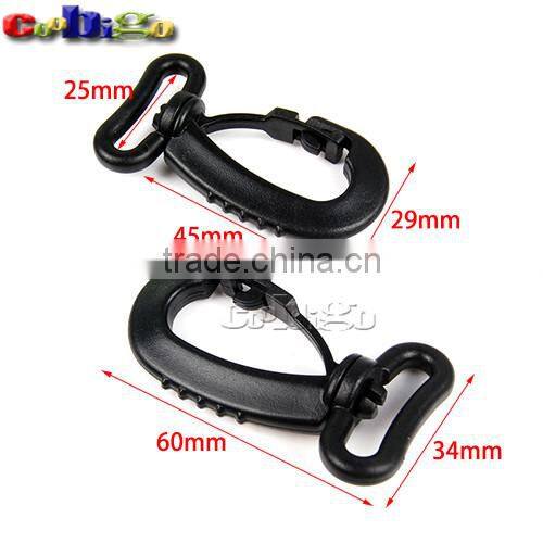 Plastic Heavy Duty Swivel Snap Hook for Backpack Buckle Belt Strap #FLC422-20B/25B/32B/38B