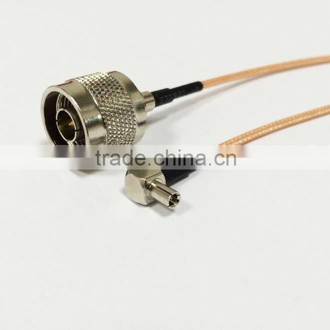 Wholesale new N male-Ts9 male right angle Pigtail Cable RG316 50-1.5 silver 20cm