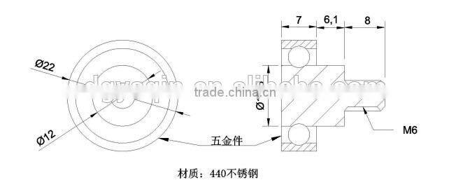 High Quality S608rs inset drawer wheels
