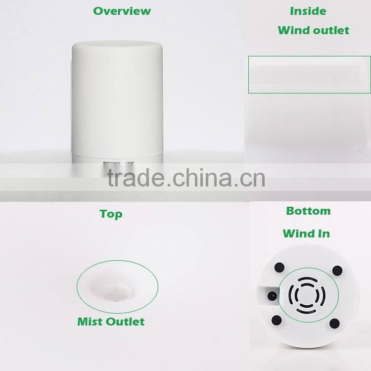 Wood grain car electric ultrasonic nebulization portable air purifying aroma diffuser