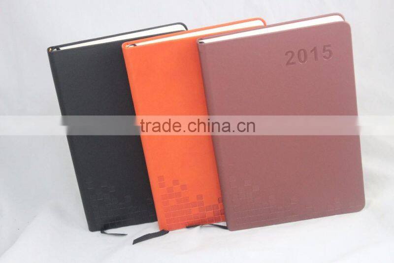 Factory direct supply A5 size genuine/pu leather hardcover notebook with customer logo