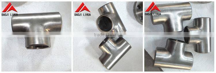 GR1 GR2 titanium fitting tee pipe