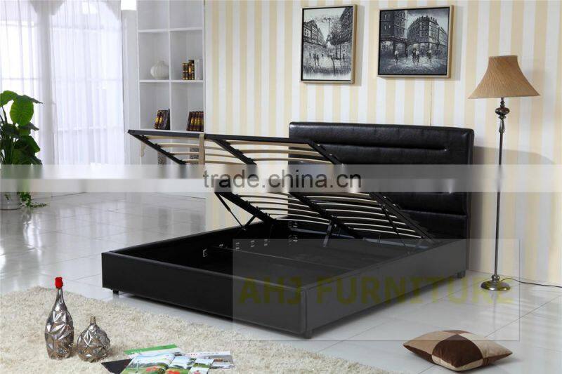 Storage bed frame, cheap pu storage beds, faux leather storage beds