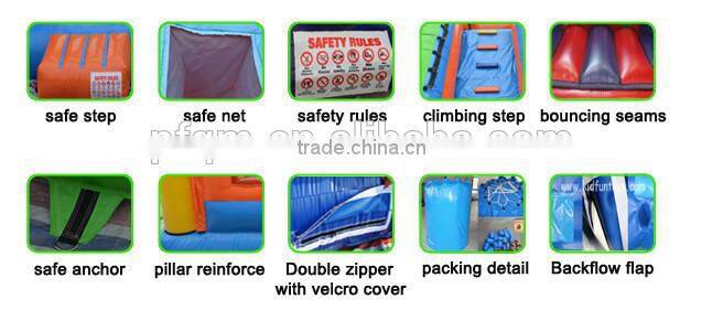 HOT SALE castle amusement with trampoline and slide