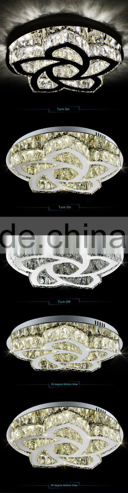 Flower Shaped 220V Crystal Ceiling Lamp Round Wholesale Ceiling Lamp
