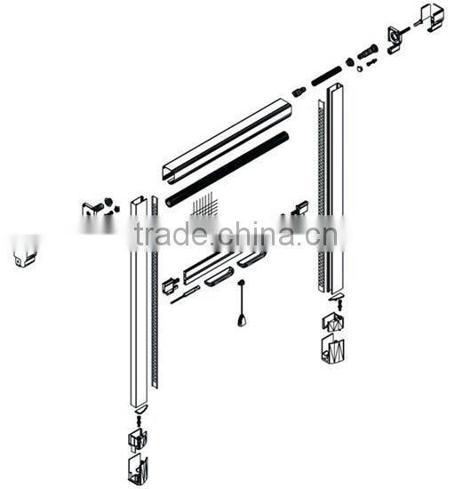 140cm* 150cm Aluminium retractable insect screen window roller-- MZL-1